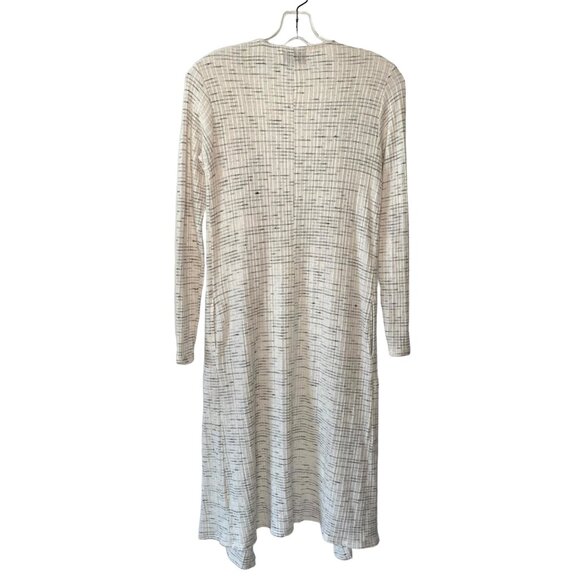 ANTHROPOLOGIE SATURDAY SUNDAY White + Gray Ribbed Knit Open-Front Cardigan XS - Picture 9 of 10